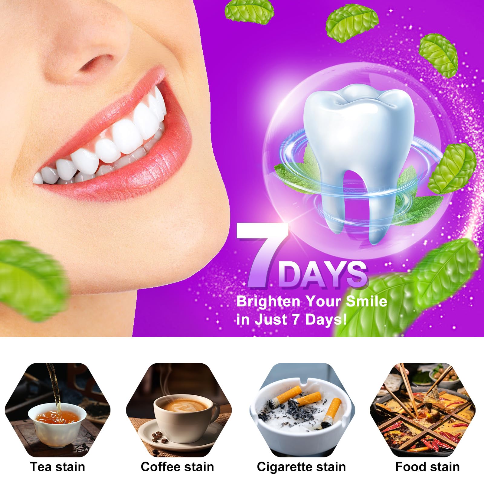 Nature ZIRAN bandes-blanchiment-dents : utilisation rapide pour des résultats visibles.