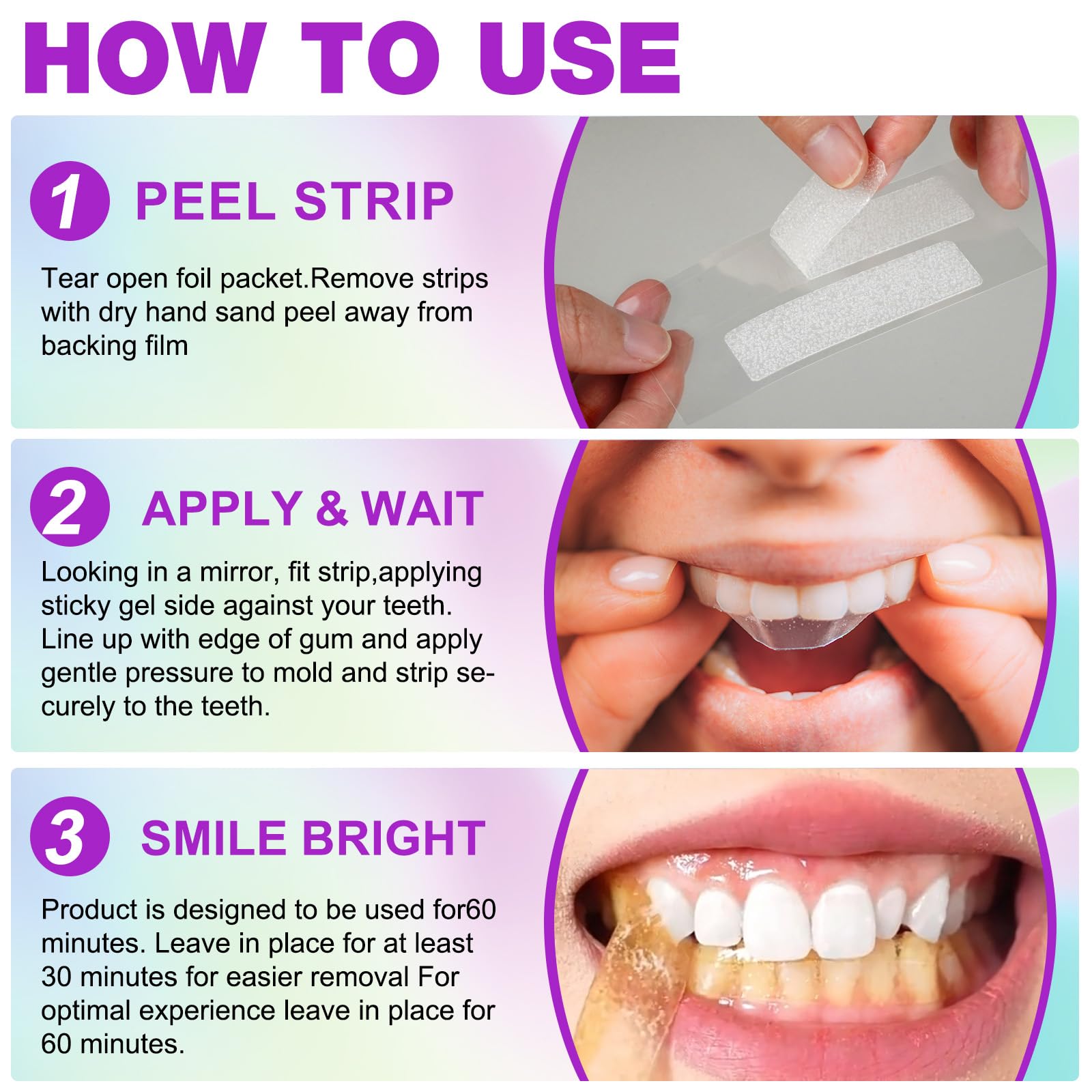 Nature ZIRAN bandes-blanchiment-dents : solution pratique pour blanchir à domicile.
