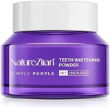 NATURE ZIRAN poudre blanchiment dents, emballage pratique pour votre routine quotidienne.