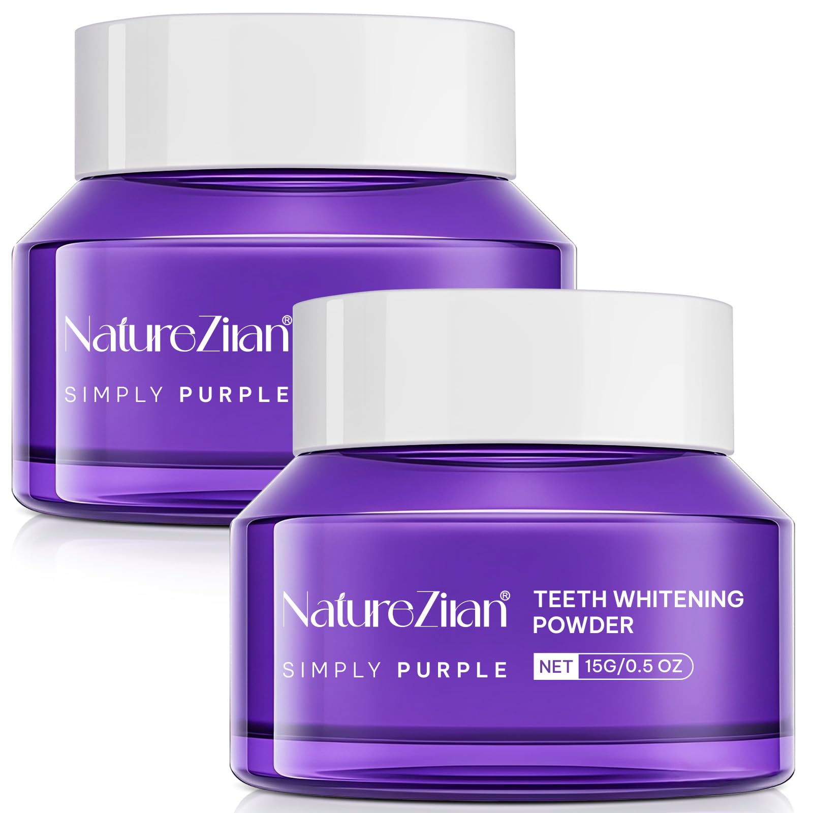 NATURE ZIRAN Poudre blanchissante – emballage élégant et pratique pour usage quotidien.