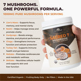 Naturealm Sacred7, mélange-champignons: soutien potentiel pour énergie et immunité au quotidien.