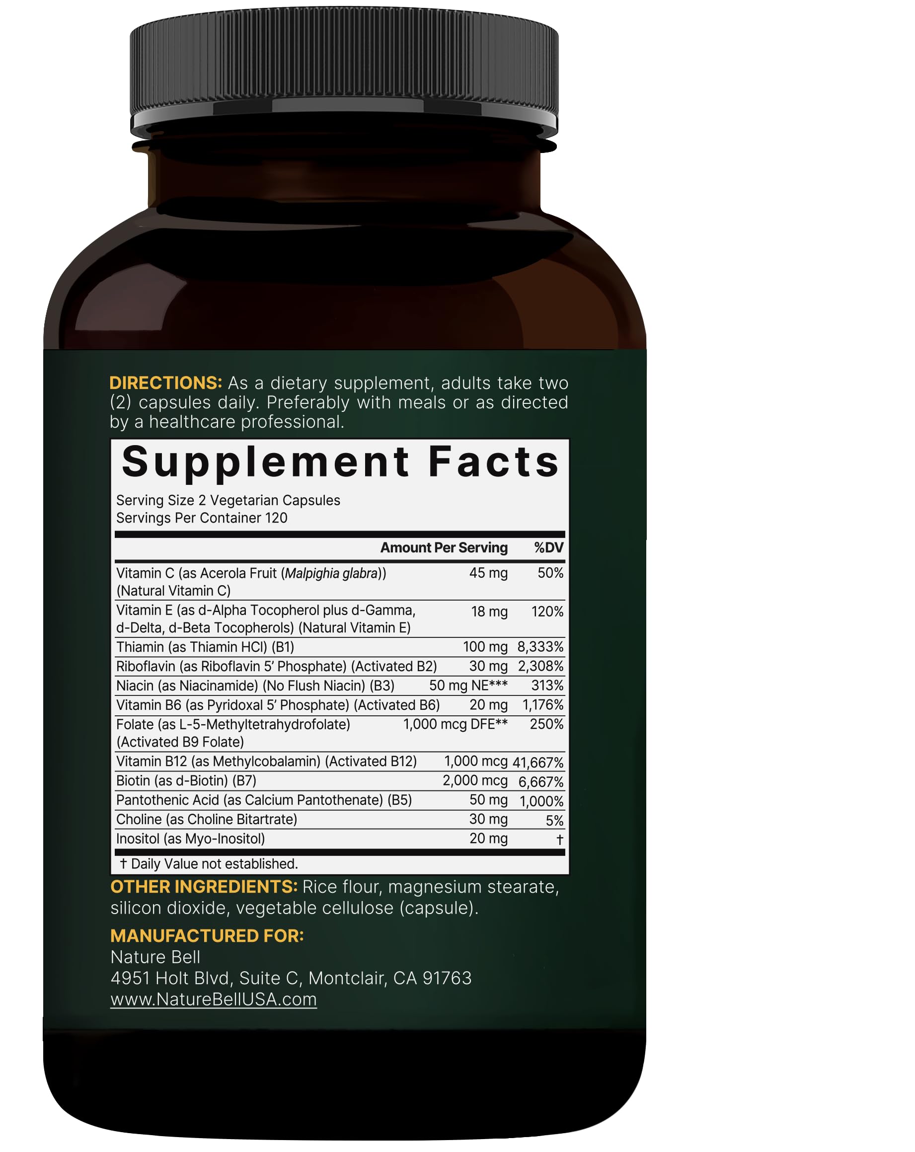 NatureBell B Complex: prise quotidienne facile dans la routine matinale.