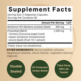 NatureBell berberine Ceylan cannelle — extrait visuel, soutien potentiel du métabolisme.