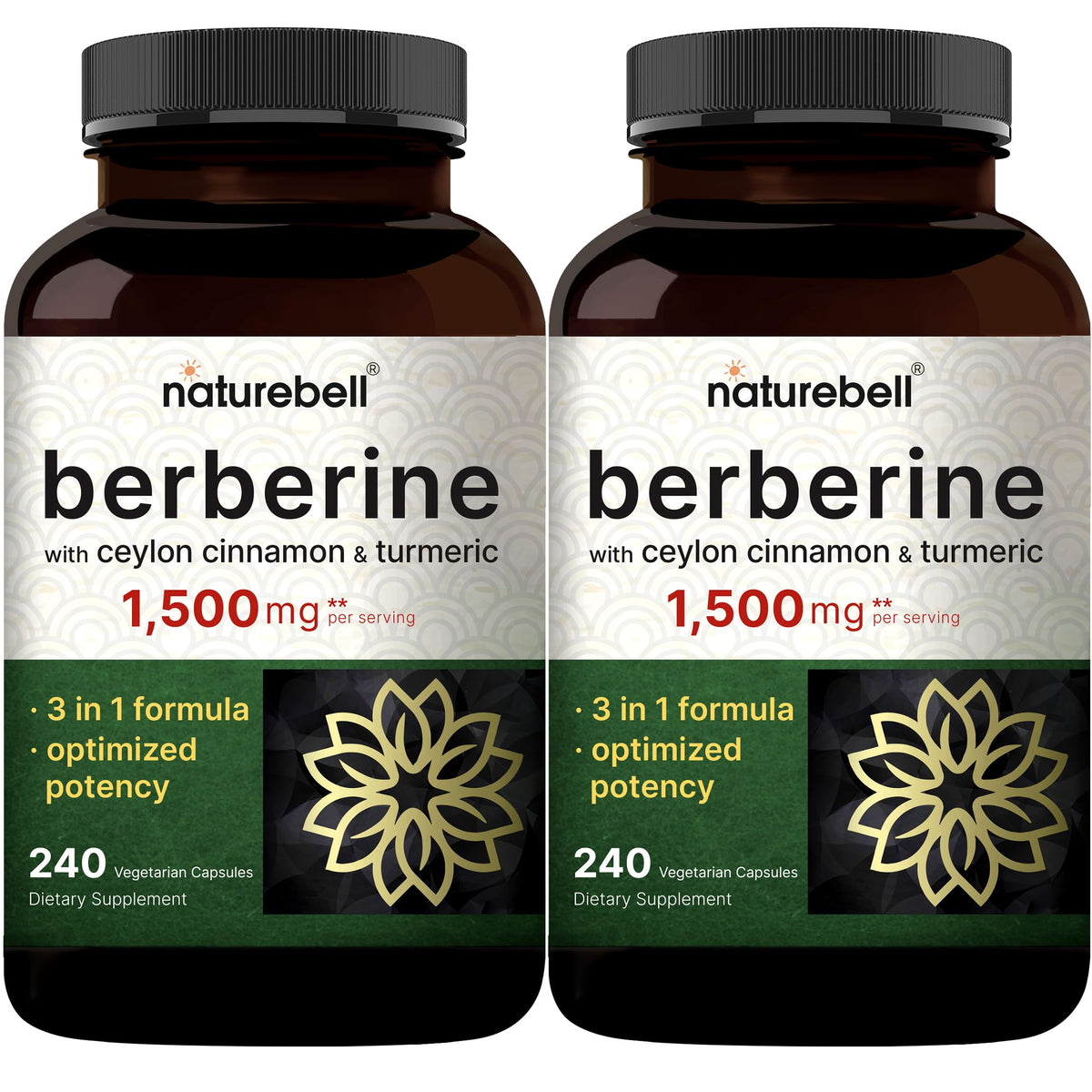 NatureBell Berberine – gélules en bouteille, format pratique pour une routine quotidienne.