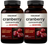 NatureBell canneberge-acerola en bouteille, accessoire pratique pour une routine journalière.