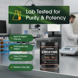 NatureBell Créatine Monohydrate, dosage scoop facilite mesurer 5 000 mg par portion