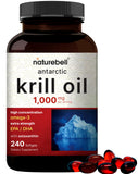 NatureBell huile krill antarctique en bouteille pour l’apport en oméga-3.