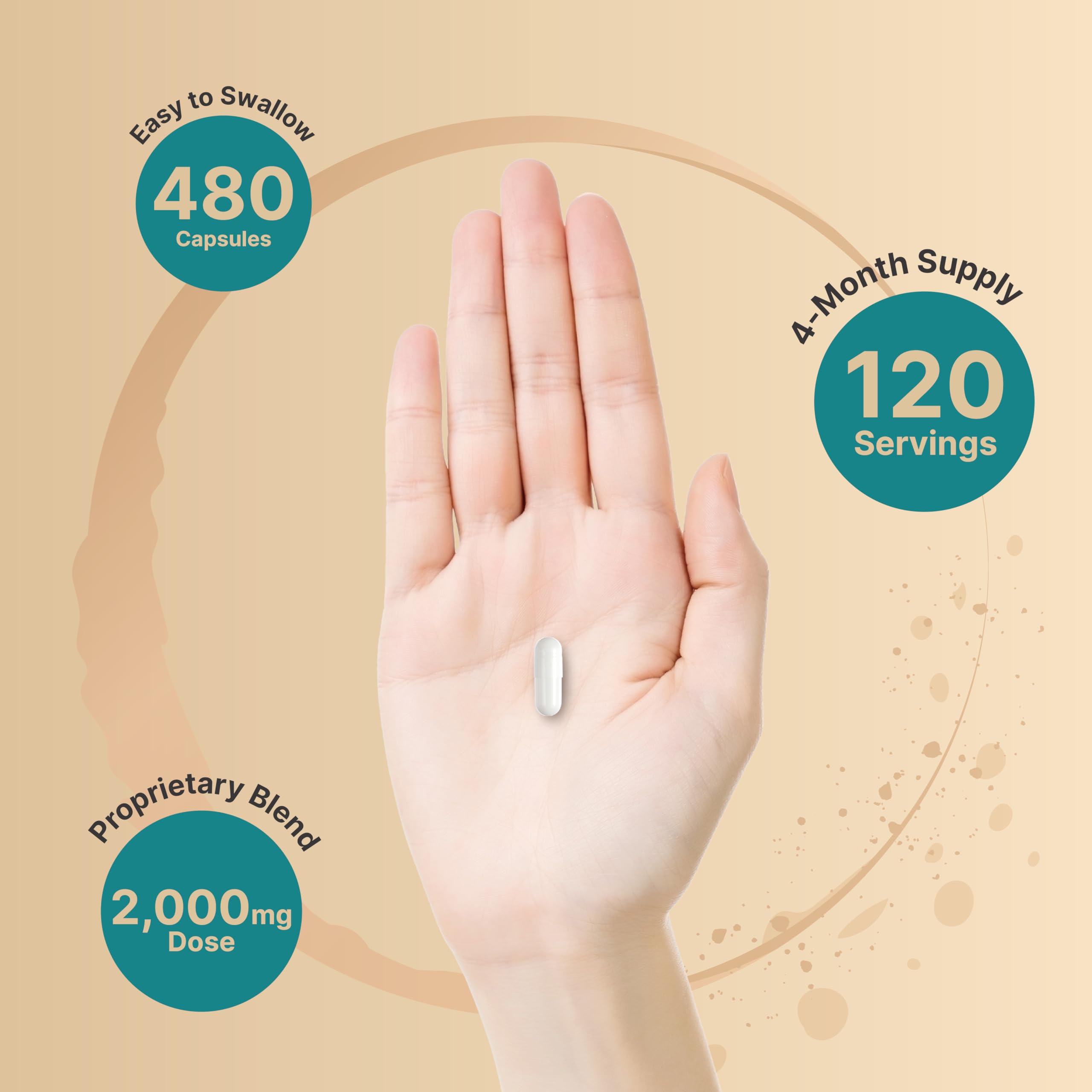 NatureBell Hyaluronique 2-pack: tableau nutritionnel montrant 2 000 mg par portion.