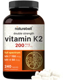 NatureBell K2 MK4 MK7 - bouteille illustrant le complément pour la santé des os