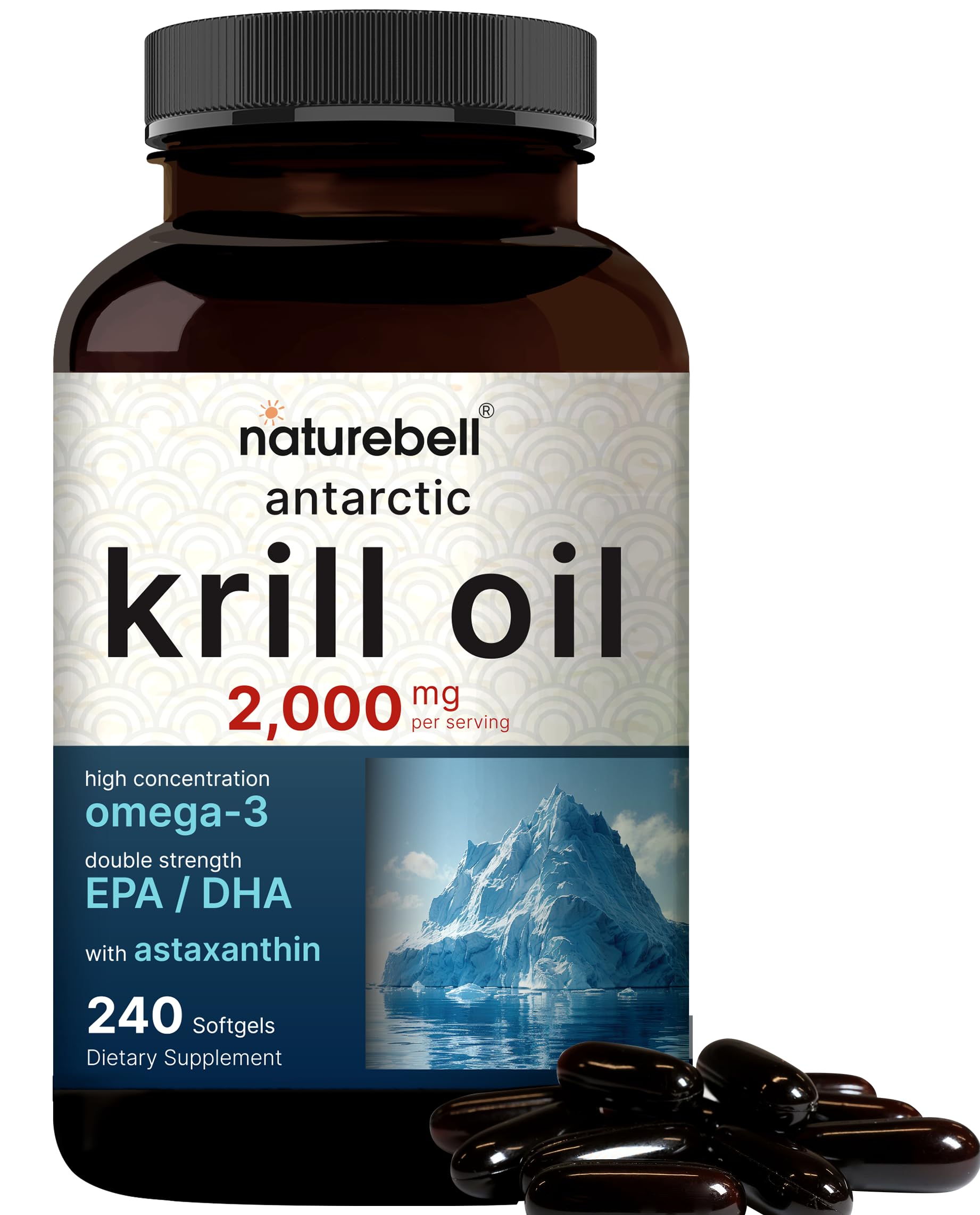 NatureBell Krill Antarctique — bouteille d’huile: source naturelle d’oméga-3 pour le quotidien