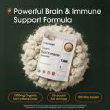 NatureBell Lions Mane Poudre : cuillère doseuse prête à mesurer la dose quotidienne pour la mémoire