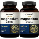 NatureBell magnésium citrate 500mg capsules – ingestion facile et dosage pratique