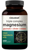 NatureBell Magnésium Complex: bouteille et capsules, soutien quotidien potentiel.