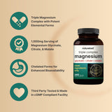 NatureBell Magnésium Complex: tableau des formules affichant glycinate, citrate et malate.