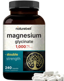 NatureBell Magnésium Glycinate 1000 mg – bouteille, soutien musculaire quotidien