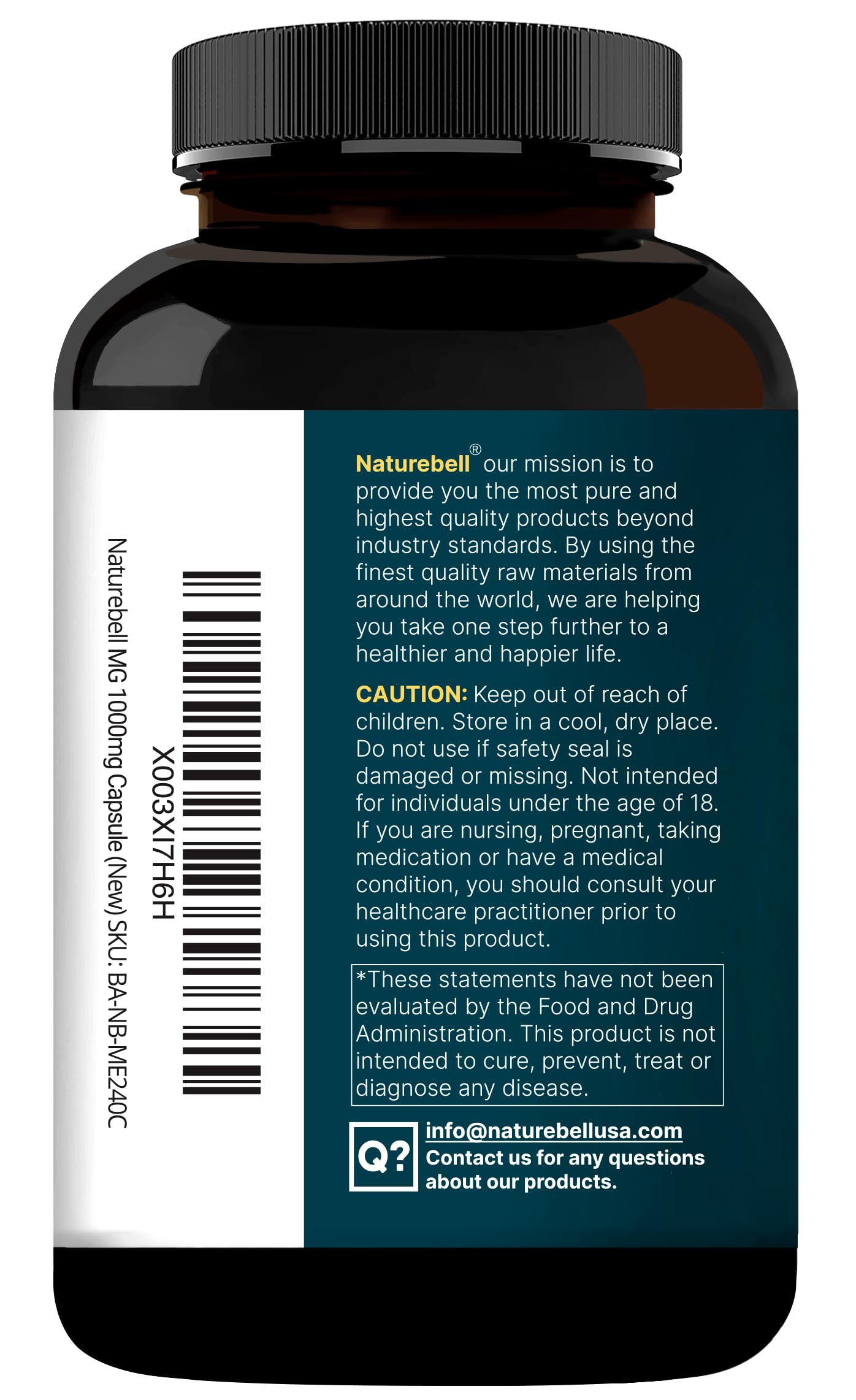 NatureBell Magnésium Glycinate 1000 mg – prise journalière soutenant énergie et muscles