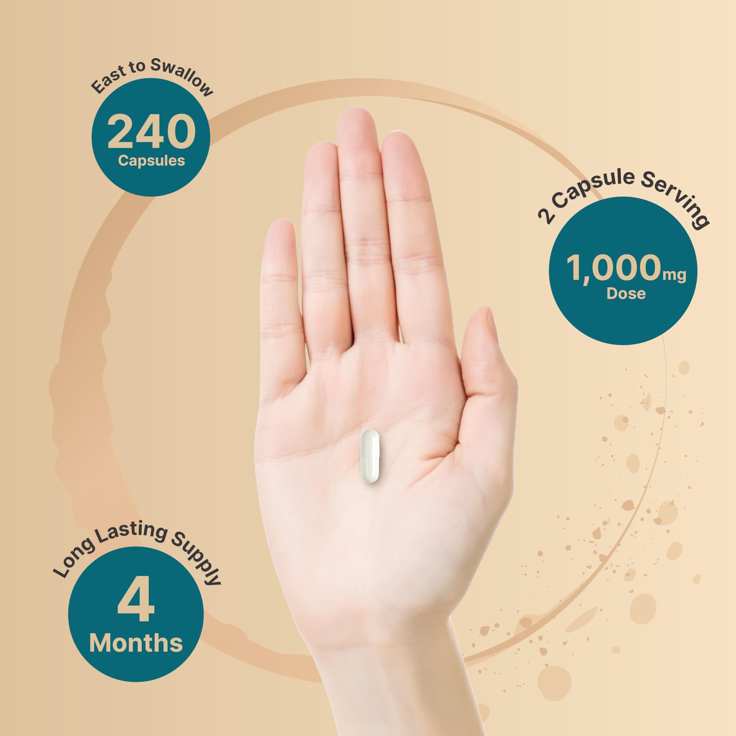 NatureBell Magnésium Glycinate 1000 mg – emballage compact pour facile rangement