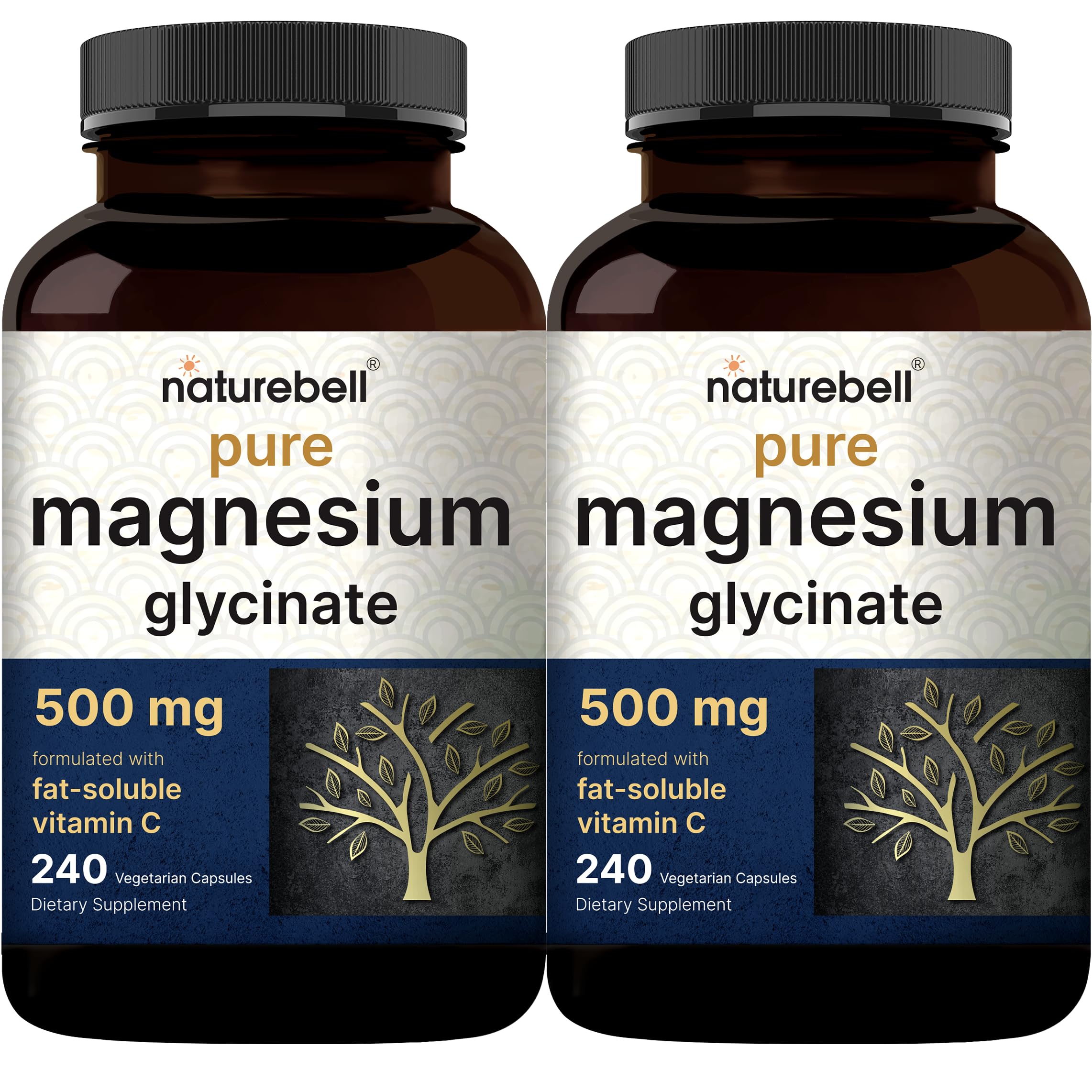 NatureBell magnésium glycinate 500 mg – bouteille, soutien potentiel au quotidien.