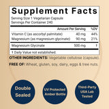 NatureBell magnésium glycinate 500 mg – capsules, absorption potentielle améliorée.