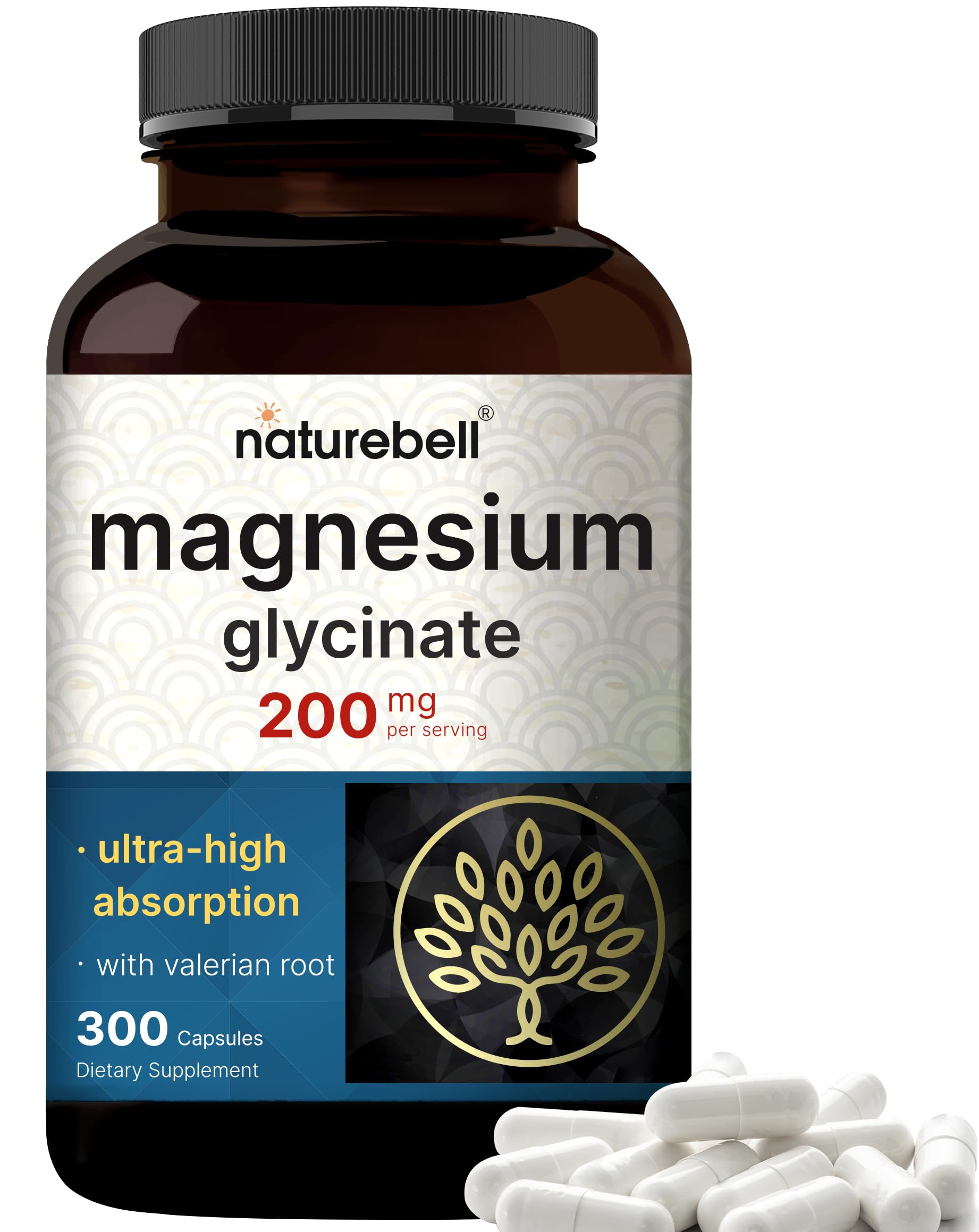 NatureBell Magnésium Glycinate Sommeil — flacon gélules favorisant le repos.