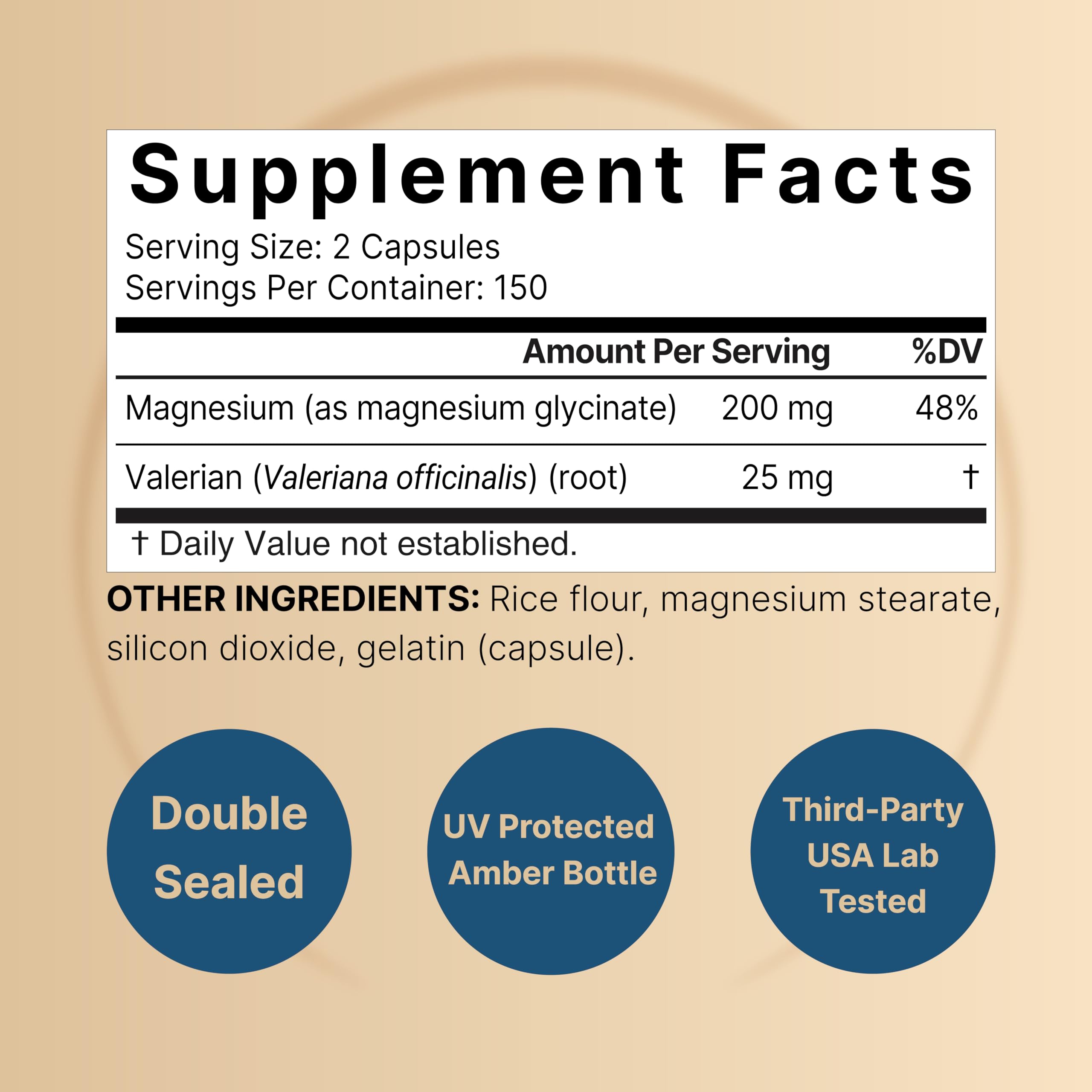 NatureBell Magnésium Glycinate Valériane — capsules pour détente nocturne.