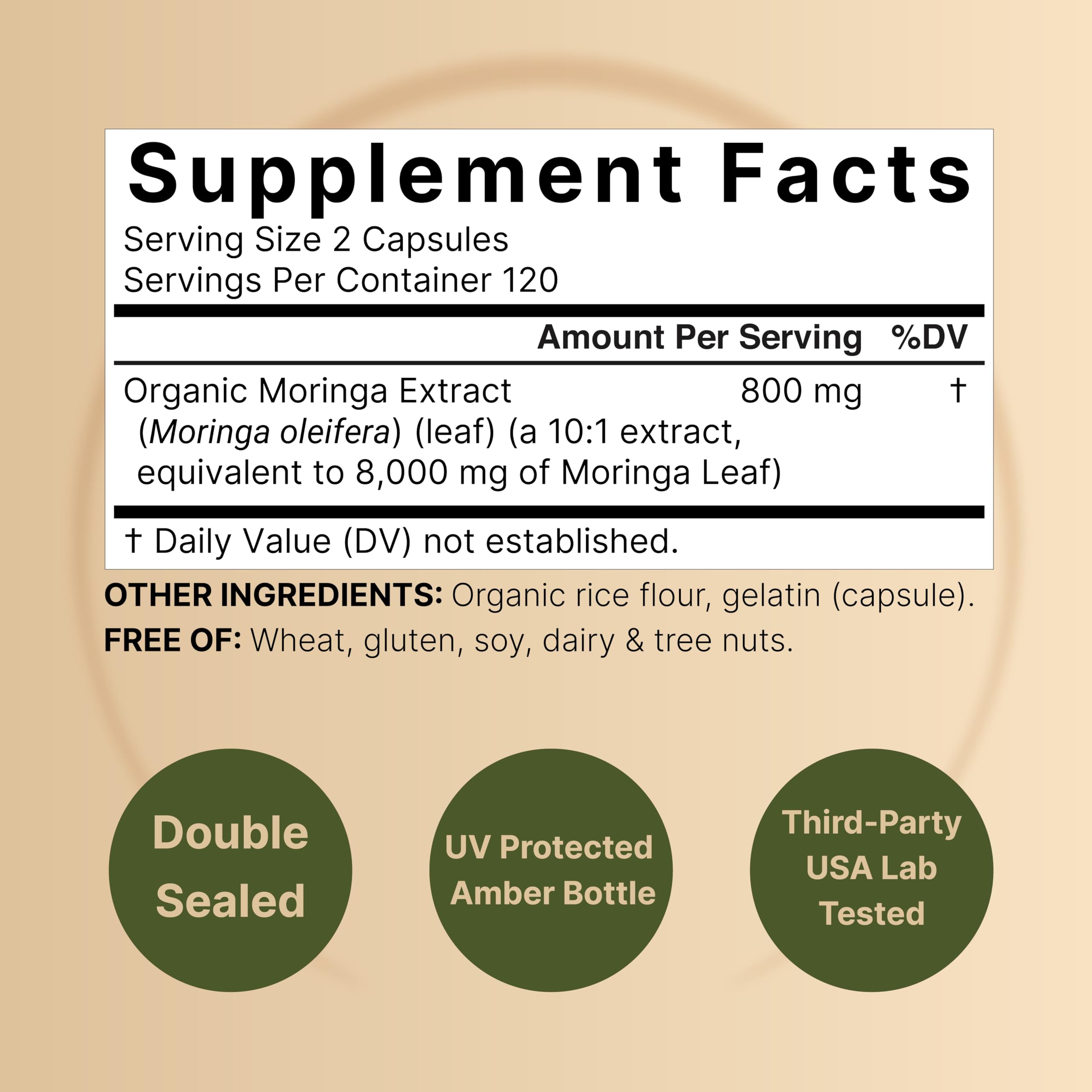 NatureBell Moringa - capsules pratiques pour soutenir immunité et énergie.