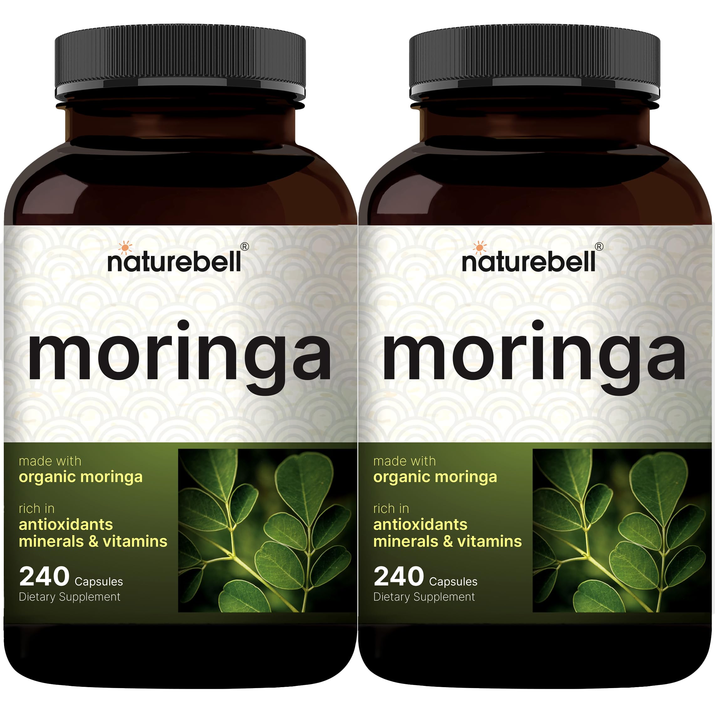 NatureBell Moringa - flacon de capsules pour énergie naturelle au quotidien.