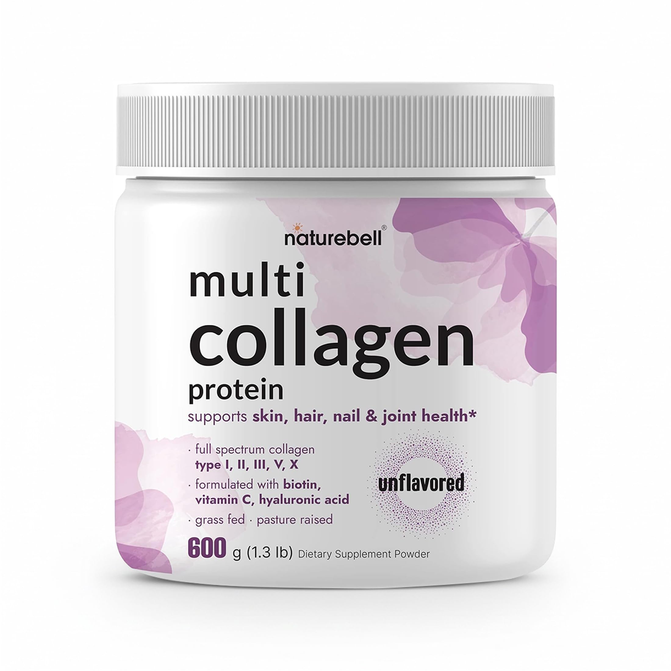 NatureBell Multi Collagen Poudre 600g – emballage clair prêt à l’emploi