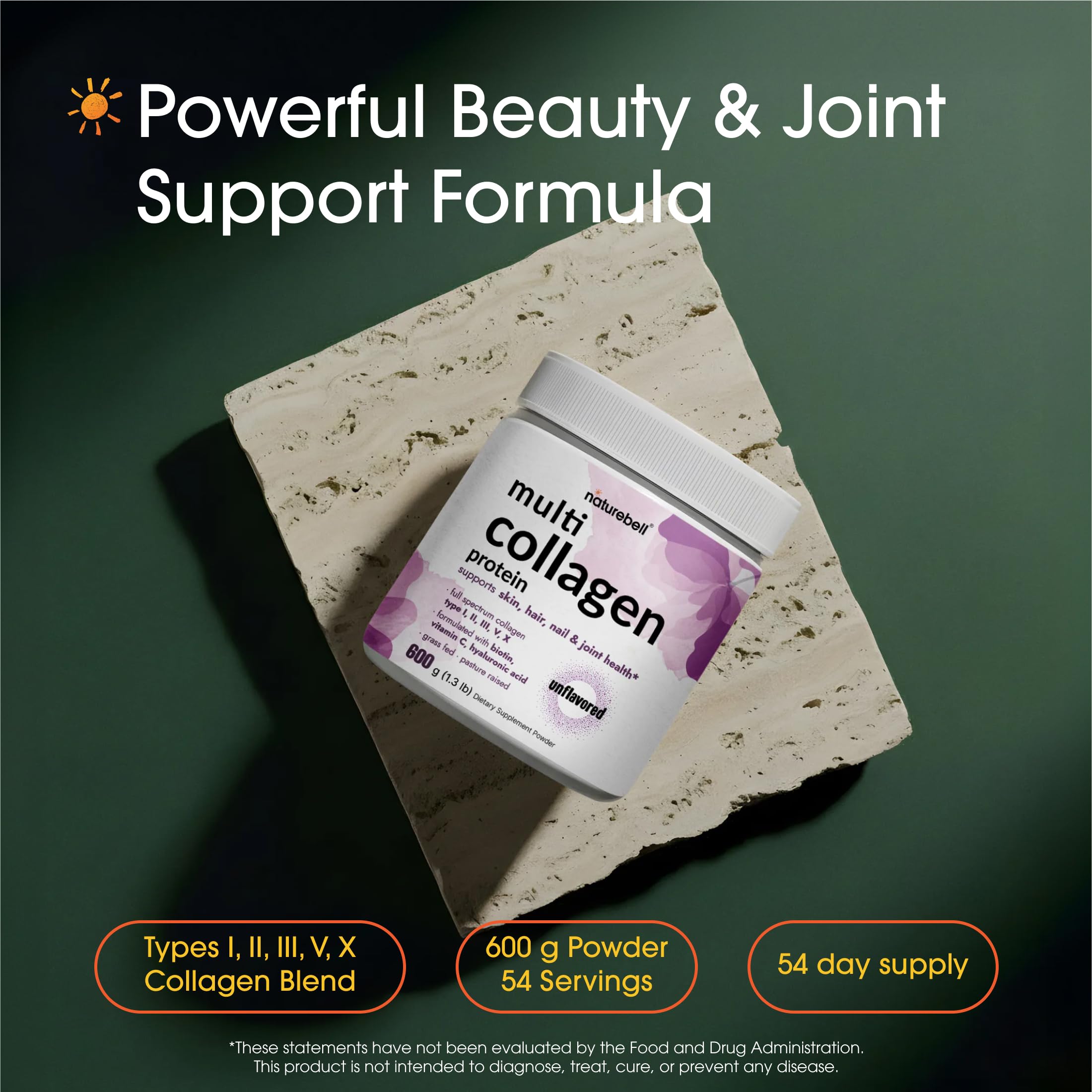 NatureBell collagène hydrolysé 600g – poudre fine pour absorption rapide