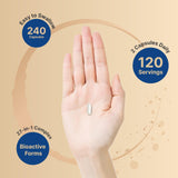 Capsules faciles à avaler avec flacon pratique pour le rangement.