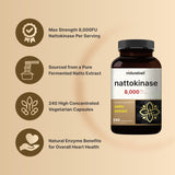 NatureBell Nattokinase – etiquette sur l emballage affichant les 8000 FU par portion.