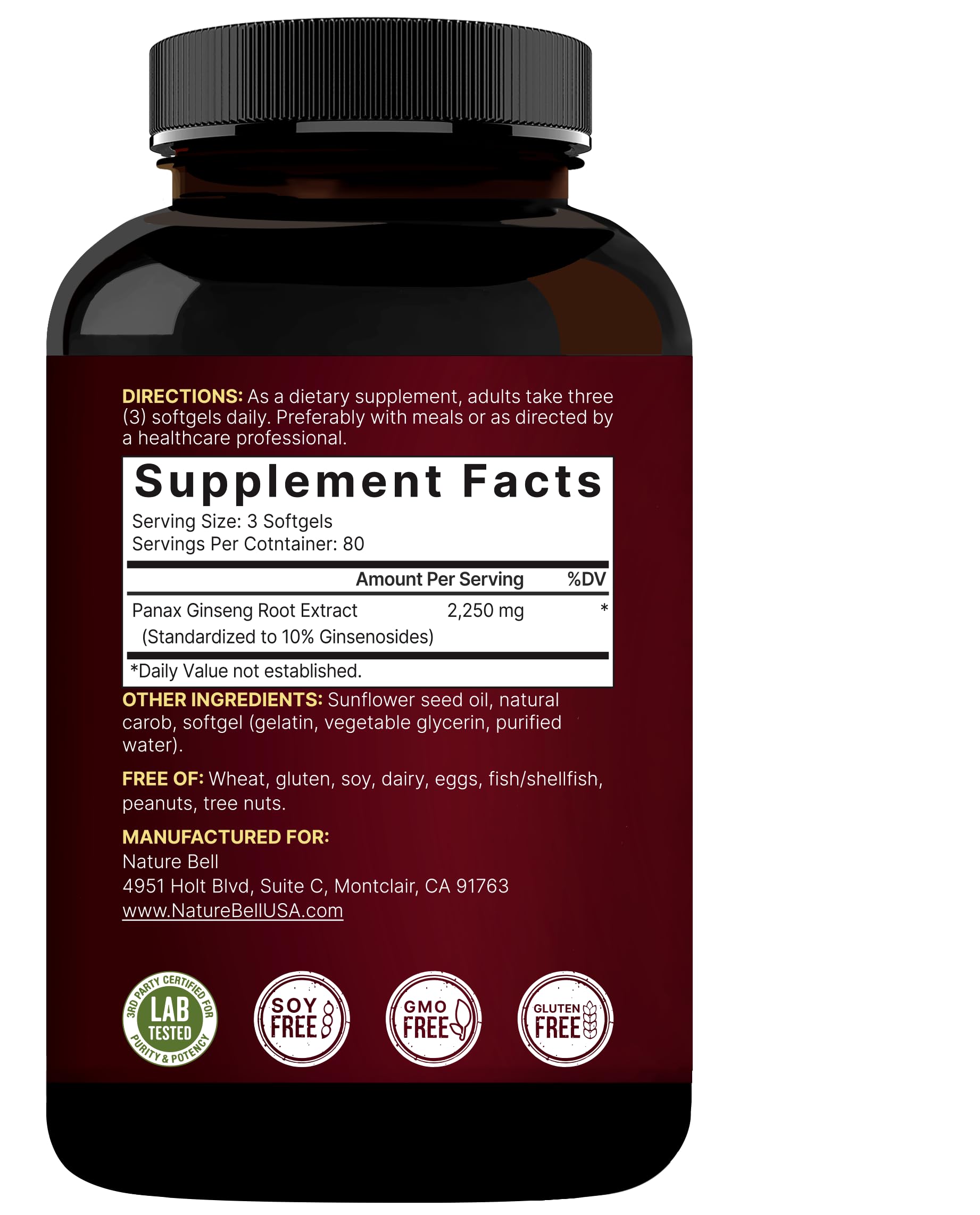 NatureBell Panax ginseng coréen rouge – usage quotidien simple et pratique.