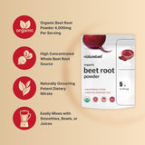 NatureBell Poudre betterave bio, texture fine et mélange rapide dans les boissons.