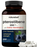 NatureBell Pterostilbene: bouteille prête pour la supplémentation quotidienne.