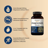 Étiquette NatureBell Magnésium Citrate sans gluten pour les régimes spécifiques.