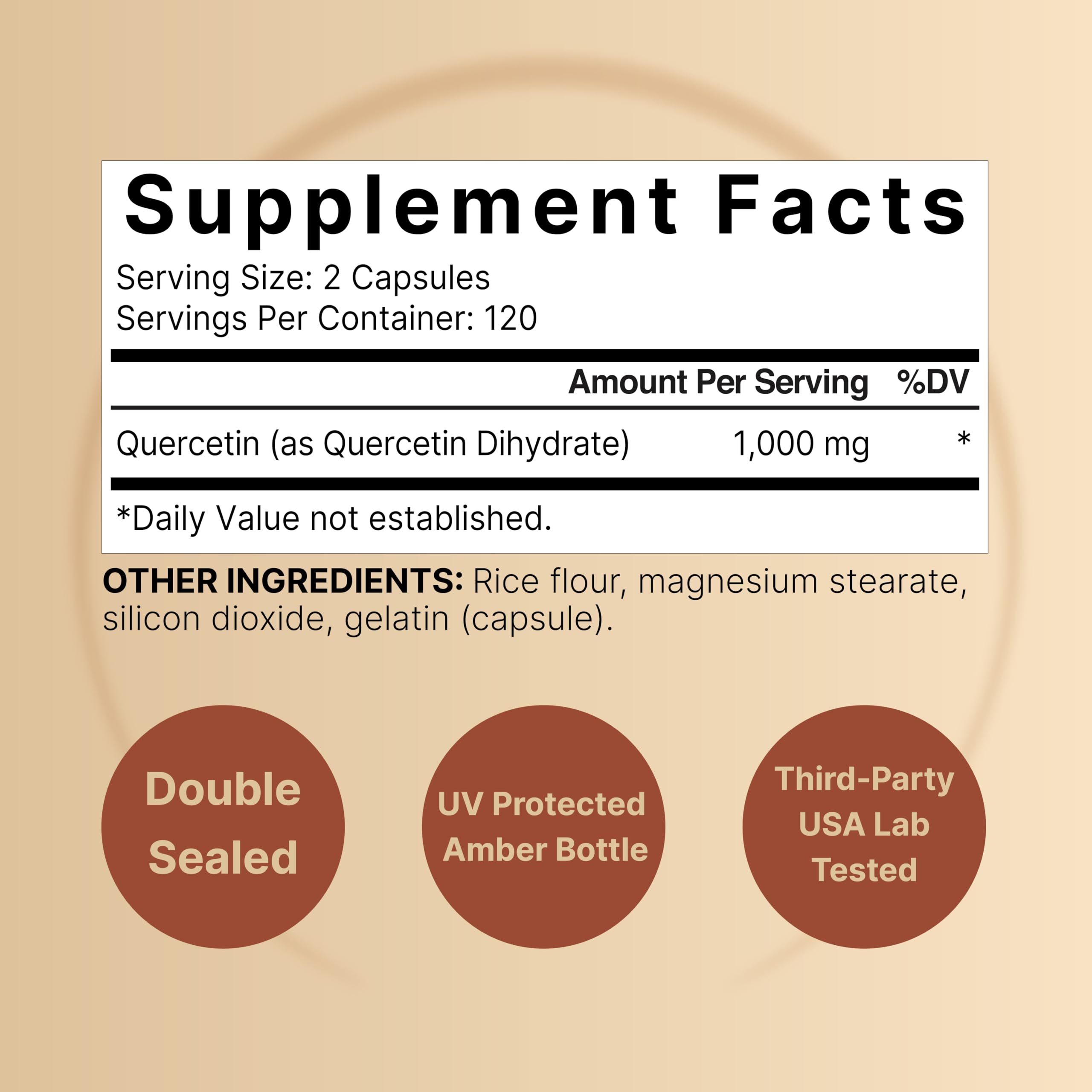 NatureBell Quercetine 1 000 mg – capules faciles à avaler en routine quotidienne