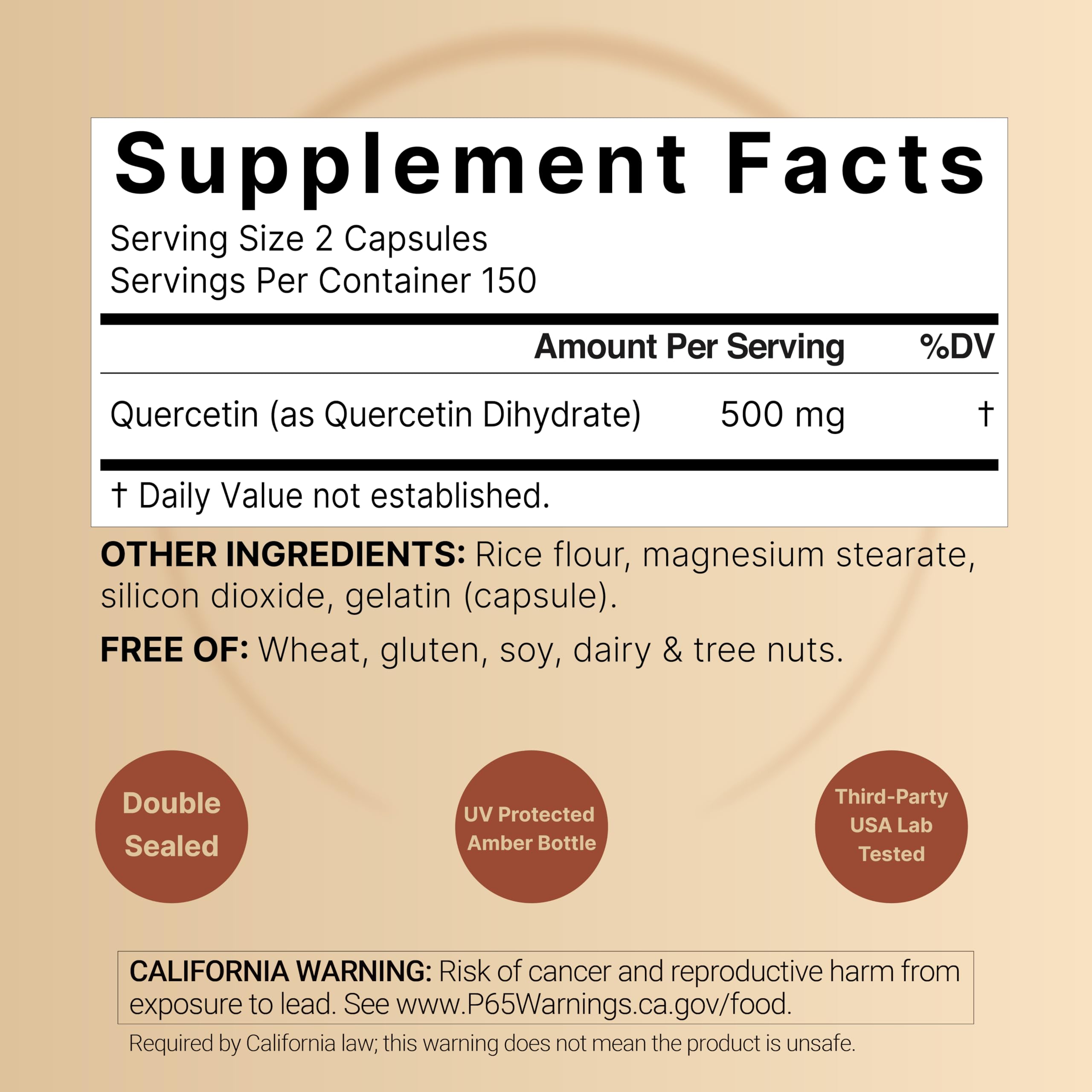 NatureBell Quercetine – gélules 2 par jour, prise pratique dans la routine.