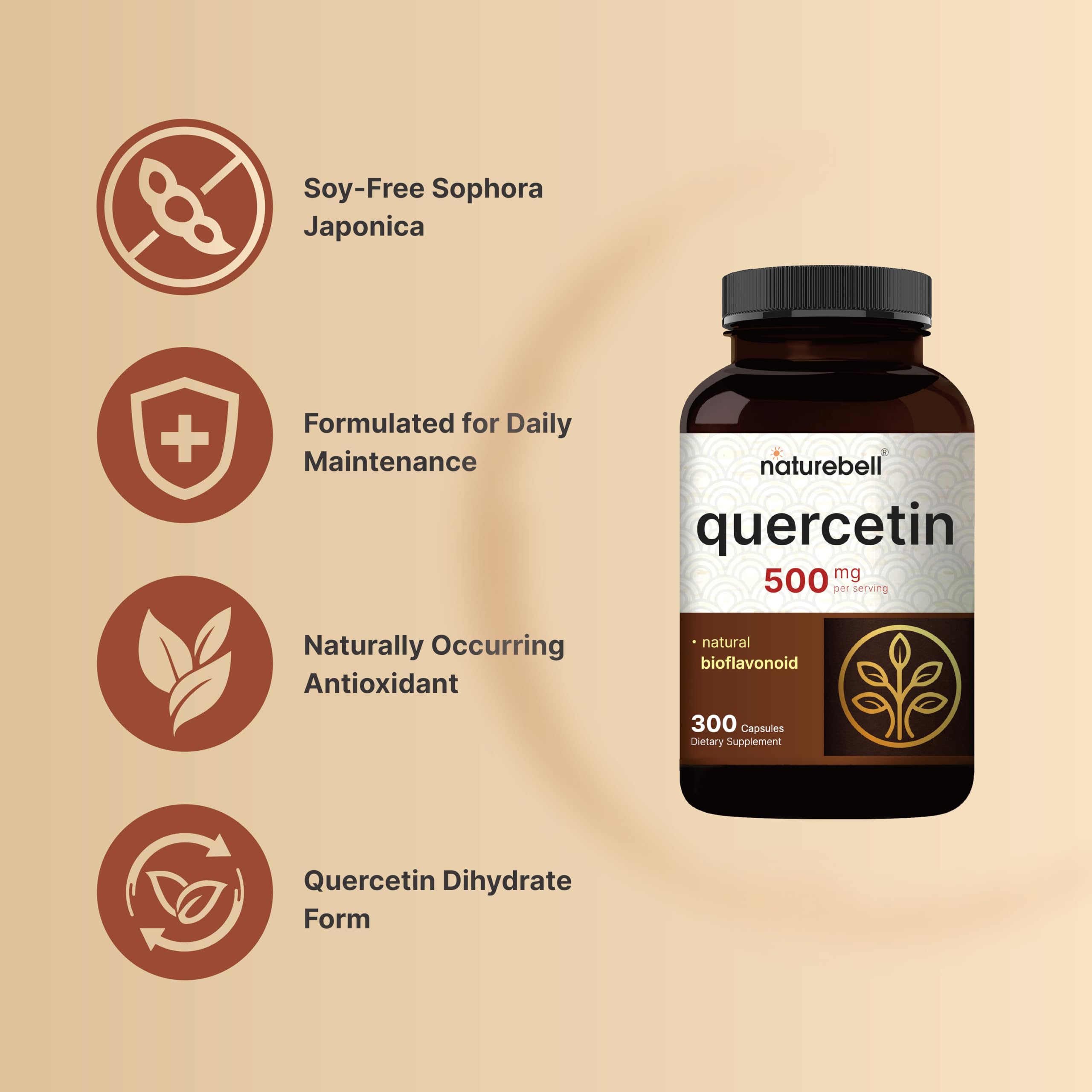 NatureBell Quercetine dihydrate – poudre pure, flavonoïdes utiles au quotidien.