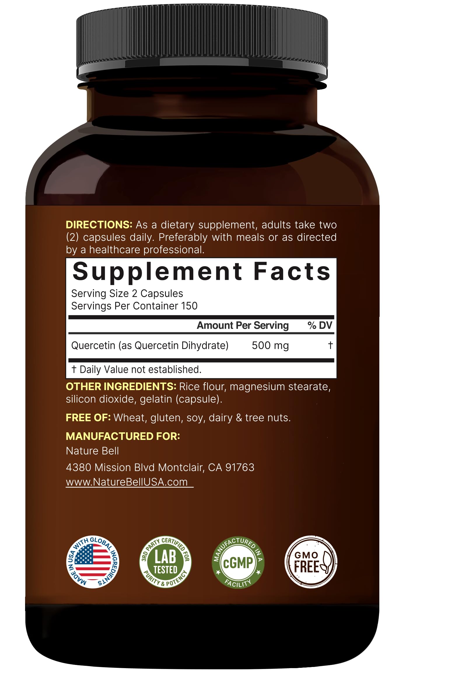 NatureBell Quercetine – utilisation quotidienne simple, intégration facile.
