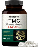 NatureBell TMG – bouteille 1500 mg, soutien potentiel à l'équilibre homocystéine et énergie.