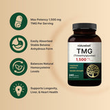 NatureBell TMG – étiquette détaillée, ingrédients non-OGM et absence d'allergènes.