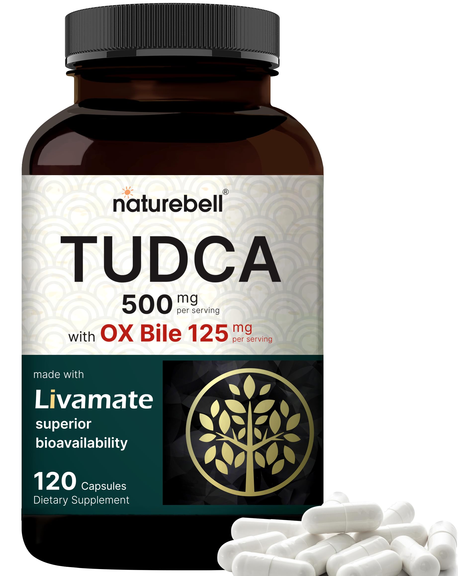 NatureBell TUDCA: bouteille de capsules, format haute absorption visuel.