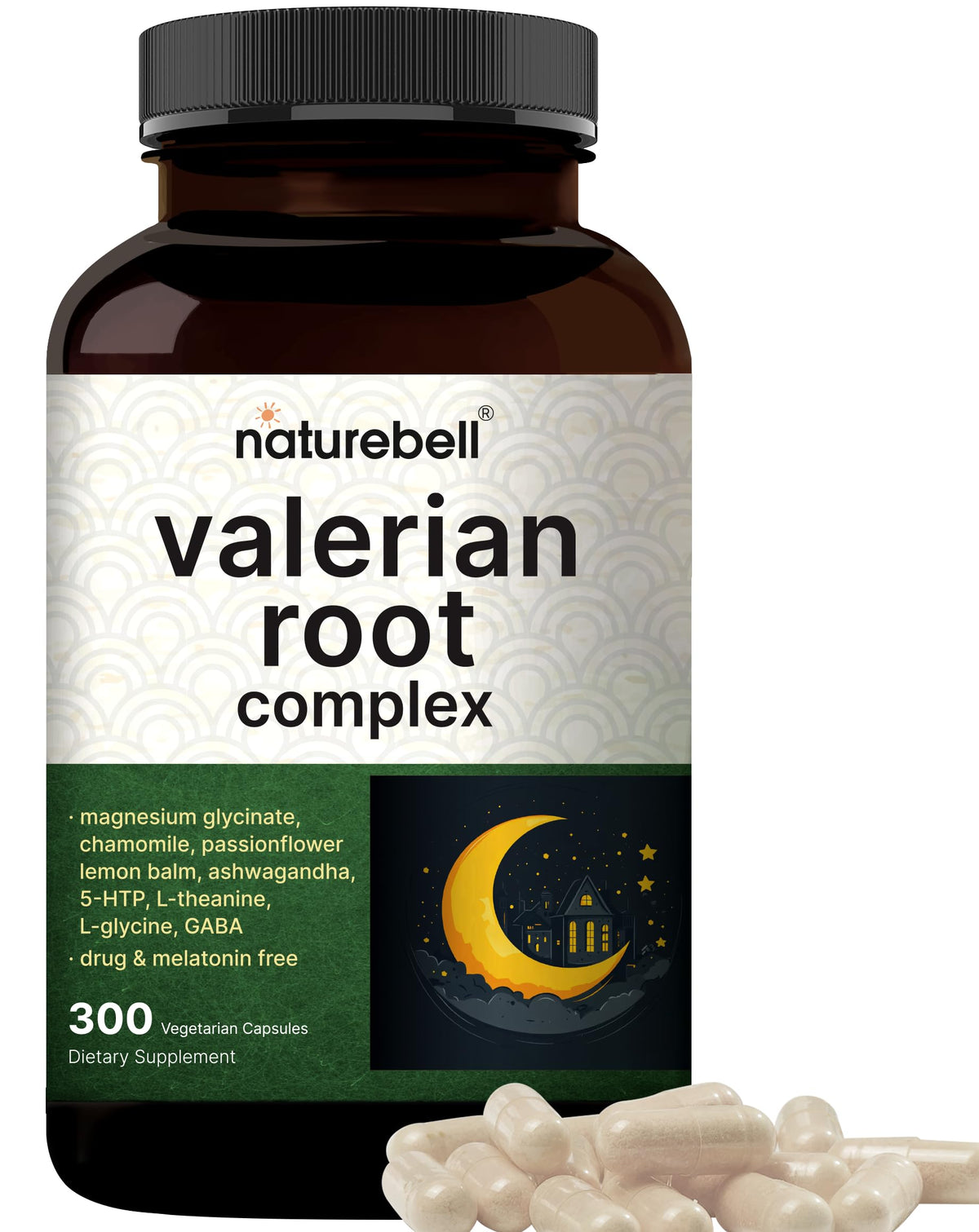 NatureBell Valériane : flacon et gélules favorisant un sommeil plus serein