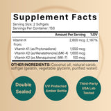 NatureBell Vitamin K Complex, gélules, facilité d'absorption des vitamines liposolubles.