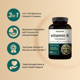 Ouverture de bouteille NatureBell Vitamin K Complex, démontrant l'accès pratique au produit.