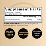 NatureBell zinc picolinate 100 mg, flacon clair facilitant l'usage quotidien.