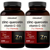 NatureBell Zinc Quercétine – Bouteille visible, soutien immunitaire potentiel au quotidien.