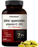 NatureBell Zinc Quercétine – bouteille, soutien immunitaire potentiel au quotidien.