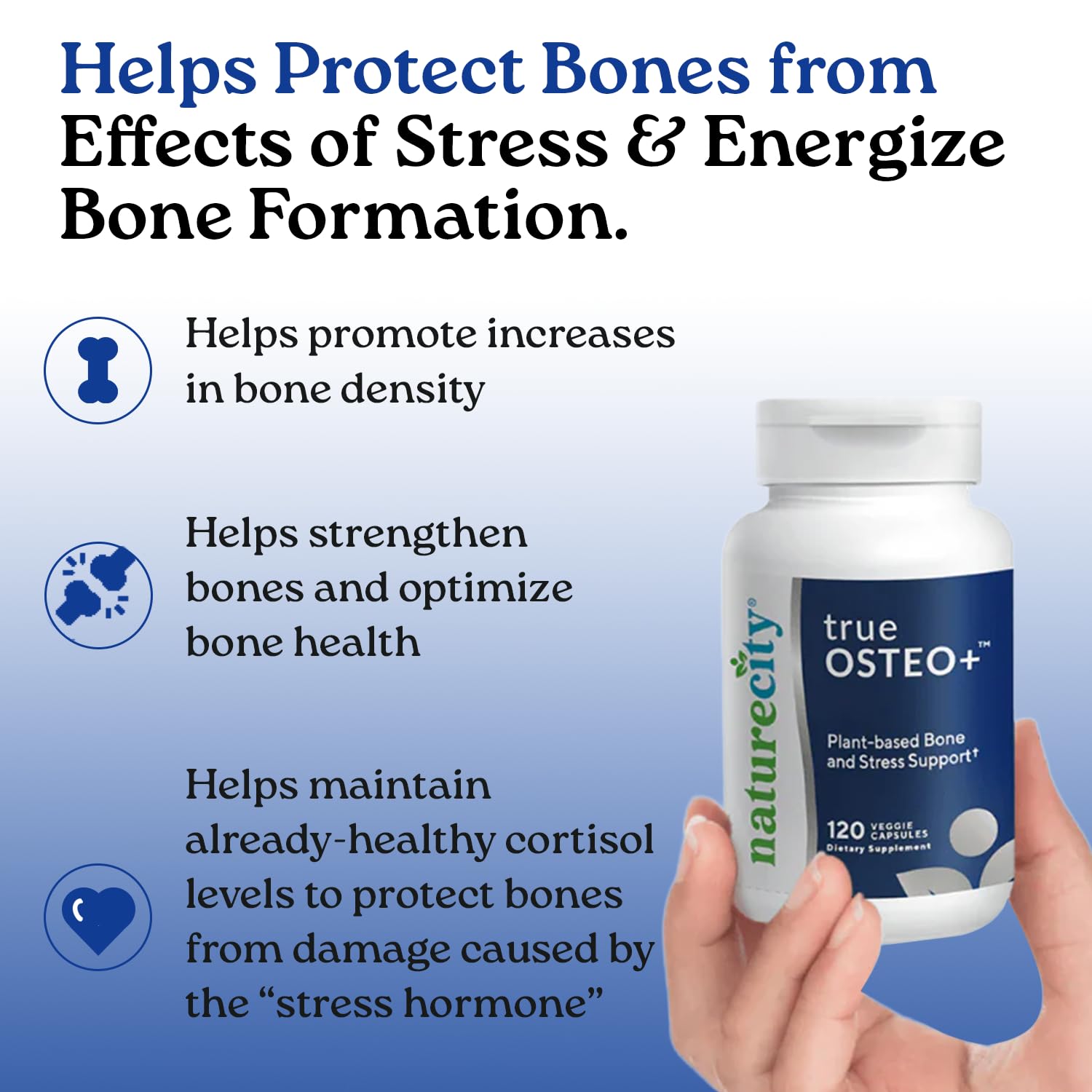 NatureCity True-Osteo+ gélules dosage précis faciles à avaler.