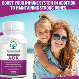NatureGenX ADK, capsules dorées, forme facile à avaler.